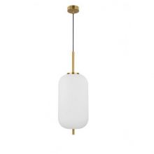 Lato lampa wisząca antyczny mosiądz-opal 1x12W E27